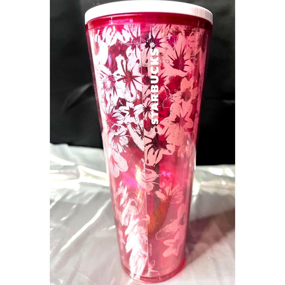 Starbucks Washington DC Cherry Blossom Cold Cup Venti 24 oz. Tumbler Pink Floral